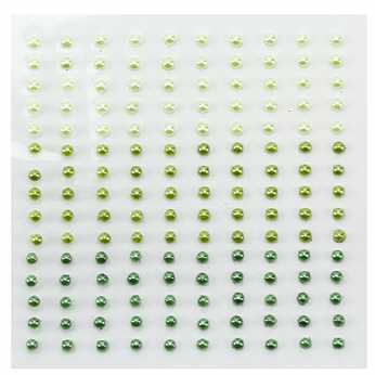 Nellies Klebeperlen 3 mm Set grün