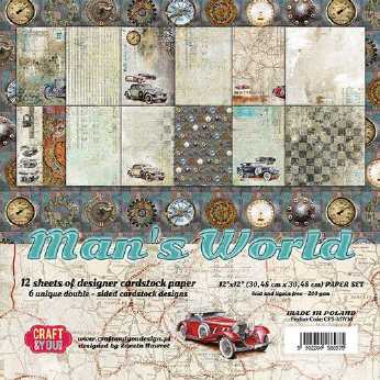 Craft & You Design Paper Pad Mans World 12x12