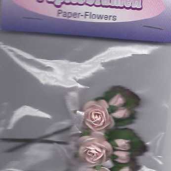 Papierblumen, Rosenbouquets mit Schleife rose