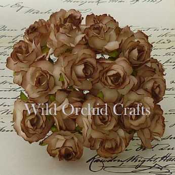 5 Stk. Rosen wild roses brown 30mm
