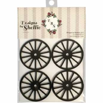 Designs by Shellie Acrylic Wagon Wheels black