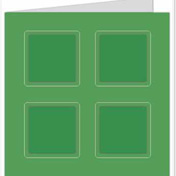 Passepartoutkarte quadratisch olivgrün Set