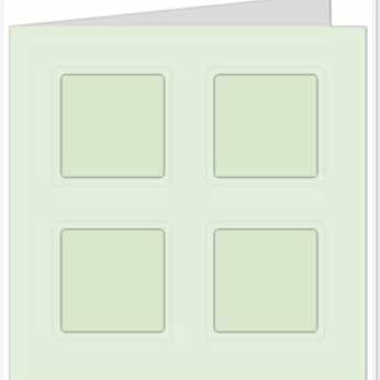 Passepartoutkarte quadratisch mintgrün Set