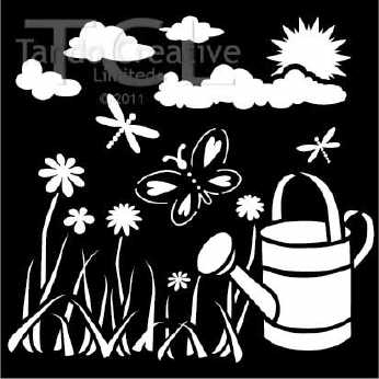 Garden with Watering Can Mask