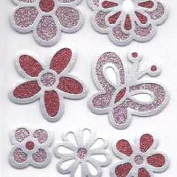 Design Sticker Blume rot