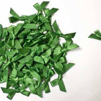 10 Stück Schleifchen Satin Bows green