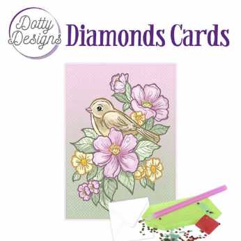 Diamond Cards Bird and Flowers