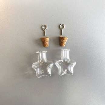 Mini Glasflaschen mit Kork 21 x 23 mm