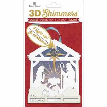 3D Shimmers Lighted Embellishment Nativity
