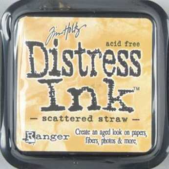 Distress Ink scattered straw