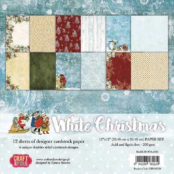 Paper Pad White Christmas 12 x 12"