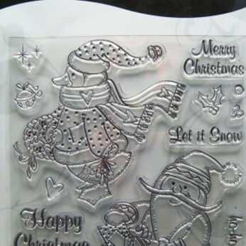 Kanban Clear Stamp Happy Christmas