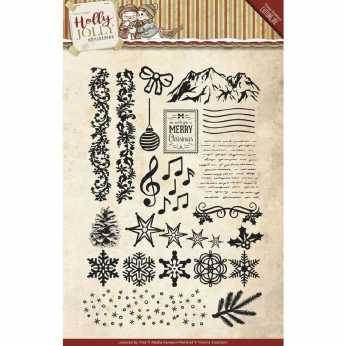 Yvonne Creations Clearstamp Holly Jolly Christmas