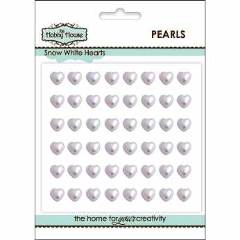 Pearl Hearts Snow White 6 mm