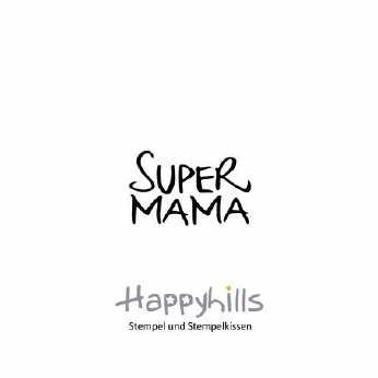 HappyHills Holzstempel Supermama