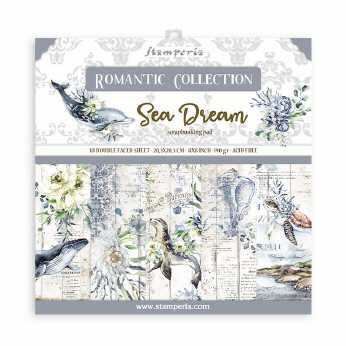 Stamperia Paper Pad Romantic Coll. Sea Dream 8x8"