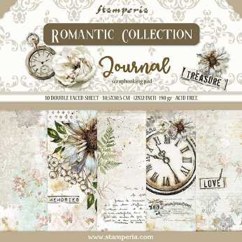 Stamperia Paper Pad Romantic Coll. Journal 12x12"