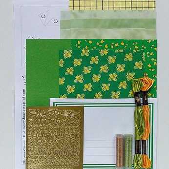 Bastelpackung Papier-Mosaik grün