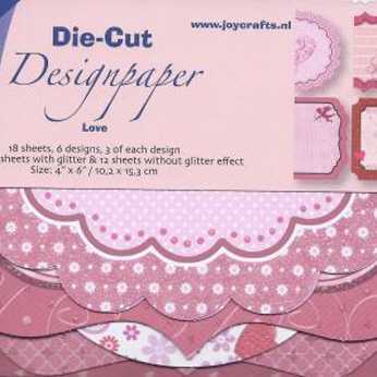 Joy Crafts Papierblock Die Cut, Designpapier Love
