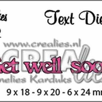 Crealies Textstanze Get well soon