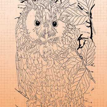 StudioLight Stempel Grunge Coll. Owl in the tree
