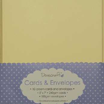 Dovecraft Cards & Envelopes 6x6" creme
