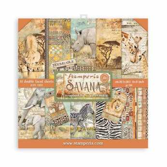 Stamperia Paper Pad Savana 8x8"