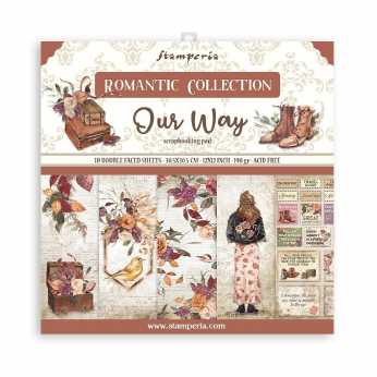 Stamperia Paper Pad Romantic Coll. Our Way 12x12"