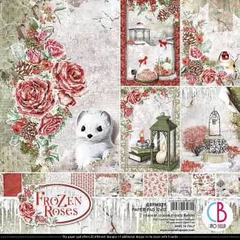 Ciao Bella Paper Pad Frozen Roses 12x12"