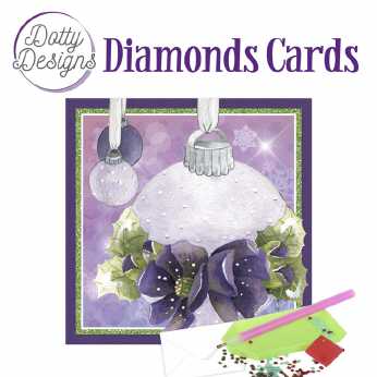 Diamond Cards Christmas Bauble in Purple