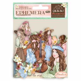 Stamperia Ephemera Oh la la! Girls & Flowers