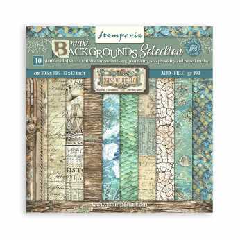 Stamperia Songs of the Sea Background 12x12"