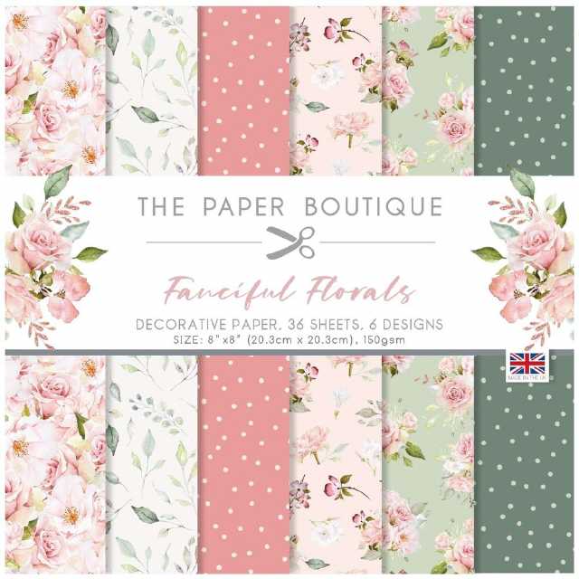 The Paper Boutique Fanciful Florals 8x8"