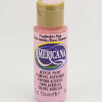 Americana acrylic paint poodleskirt pink