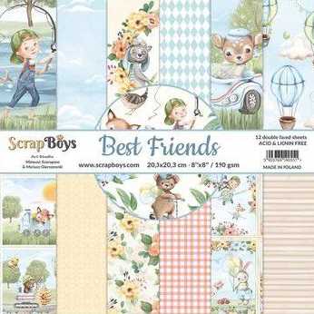 Scrapboys Papierblock Best Friends 8x8"