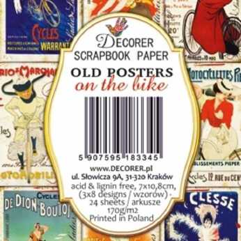 Decorer Mini Paper Pack Old Posters on the bike