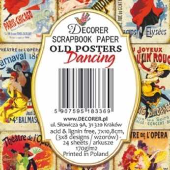 Decorer Mini Paper Pack Old Posters dancing