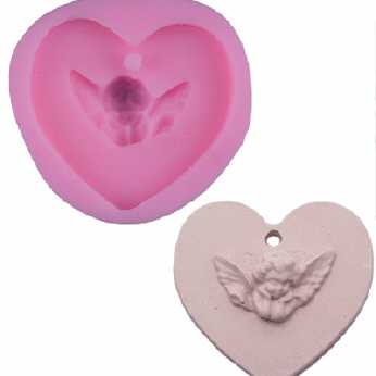 Stafil Silikonform Herz mit Engel