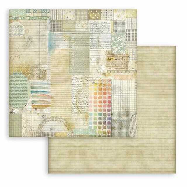 Stamperia Designpapier Daisy Art watercolor patter